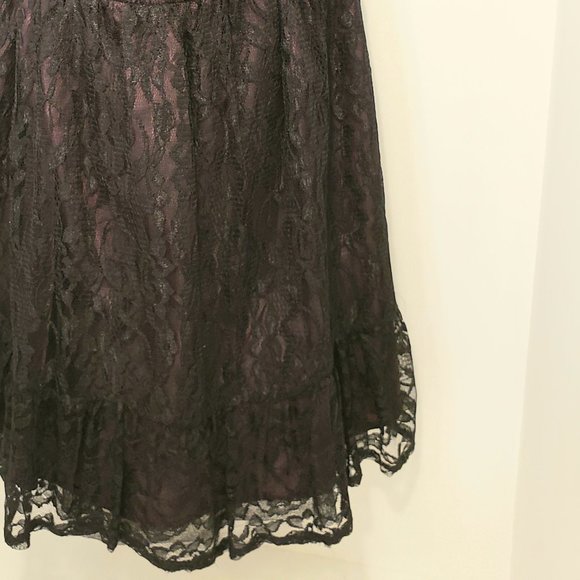 Corset H&M strapless dress plum lace black sheer like new best piece - Picture 6 of 7